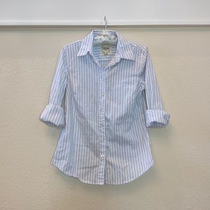 💙BOGO💙 IZOD white blue stripe cotton button down shirt